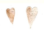 Hammered copper hearts