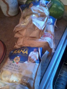 Giovanni Rana Pasta waiting to be cooked