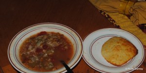 Soup and a drop biscuit